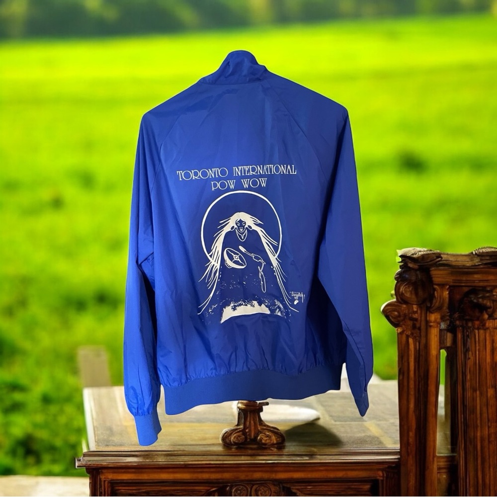 Unisex Avon sportswear Toronto jacket Official Pow Wow festival Blue size Large